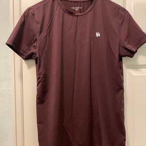 YoungLA Brown Short Sleeve Tee with Crew Neck and Logo